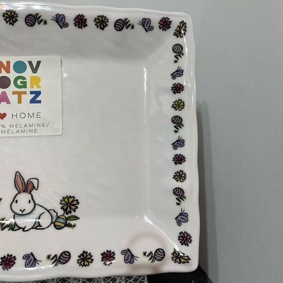 Gnome Easter Serving Tray Melamine NWT - Picture 3 of 4
